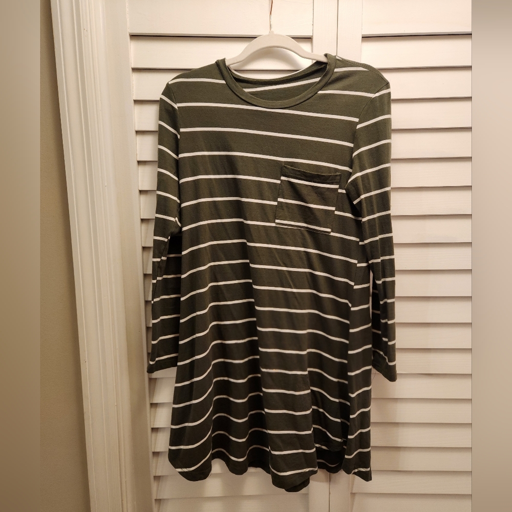 Long sleeve striped dress, size small